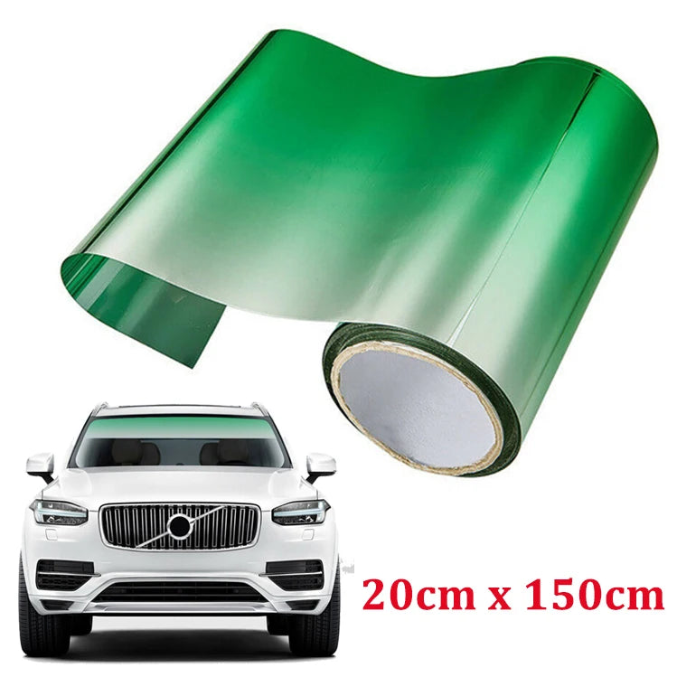 🏷️Film Pare-Soleil Dégradé pour Pare-Brise Avant – Autocollant Adhésif Anti-UV, Couleur Changeante, 20×150 cm