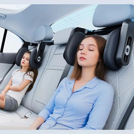 Car Neck Headrest Pillow Cushion Seat Memory Foam Pad Sleep Side Head Telescopic Support on Cervical Spine for Adults Child