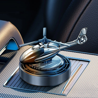 Car Air Freshener Solar Helicopter Propeller Rotating Interior Accessories Decoration Perfume Diffuser Auto Flavoring Supplies