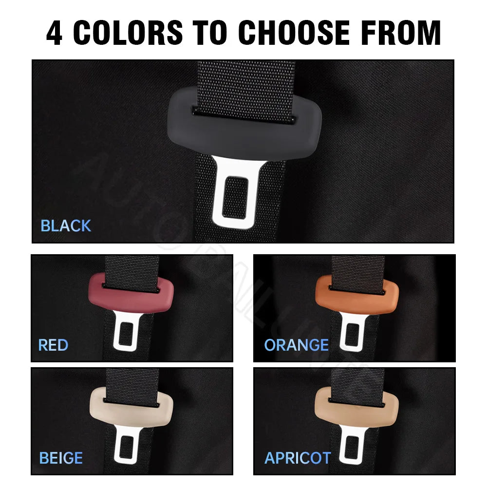 🏷️Lot de 2 Protège-Boucles de Ceinture de Sécurité en Silicone Souple – Accessoires Compatibles GENESIS GV60 GV70 GV80 G70 G80 G90 Coupe 3.8
