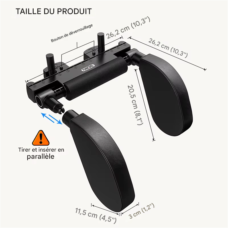 🏷️Appui-tête latéral réglable pour siège auto – Support cervical télescopique pour adultes et enfants – Coussin en U ergonomique