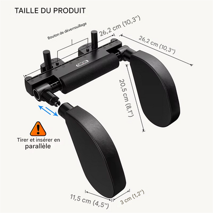 🏷️Appui-tête latéral réglable pour siège auto – Support cervical télescopique pour adultes et enfants – Coussin en U ergonomique