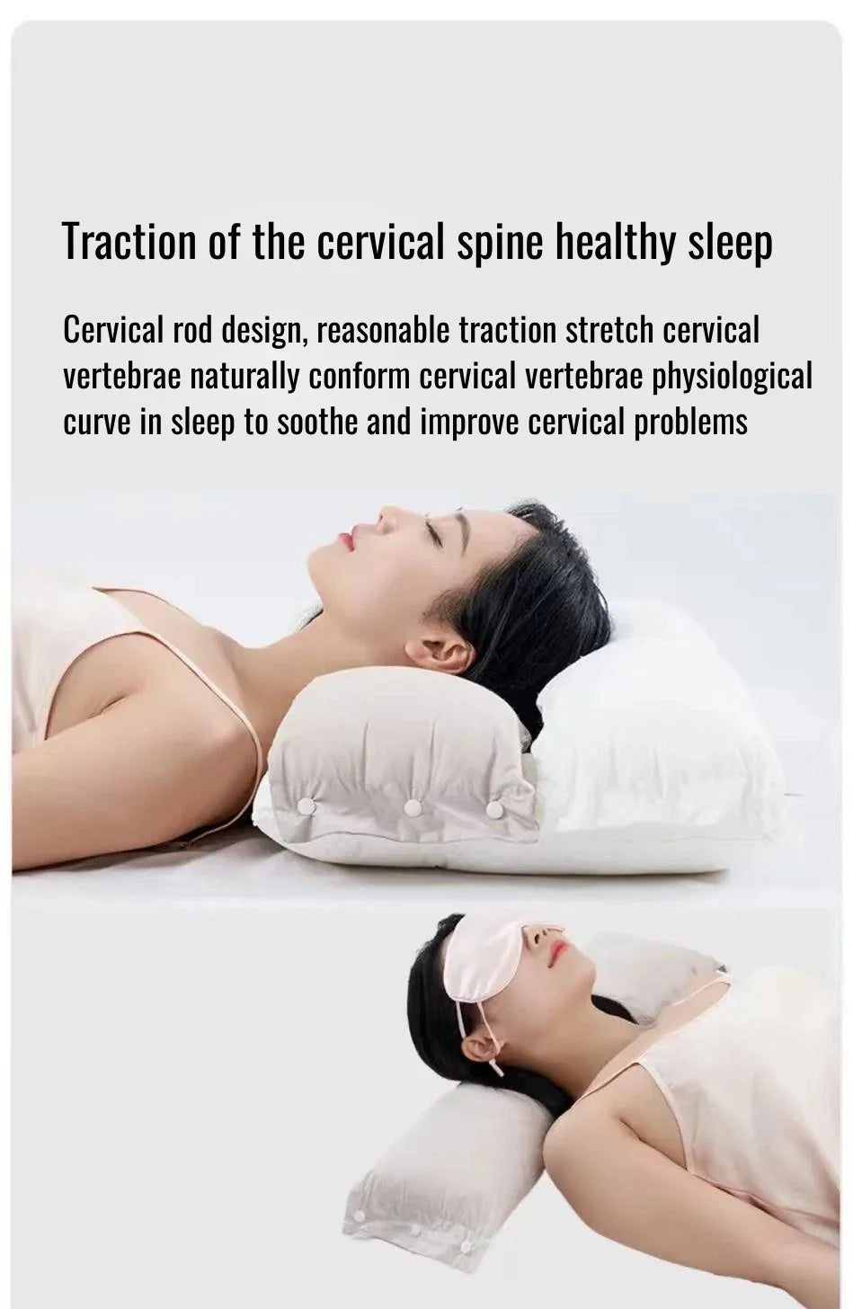 Cotton Pillow Two-way Relaxing Neck traction pillow Cone Cervical Orthopedic No Pressure On Face And Ears Help Sleep Pillows