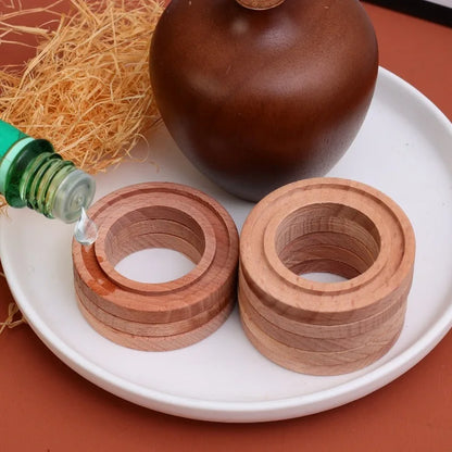 Circular Wood Essential Oil Aromatherapy Expanded Wood 5/10Pcs Air Freshener Replacement Fragrance Perfume Refill Natural Beech