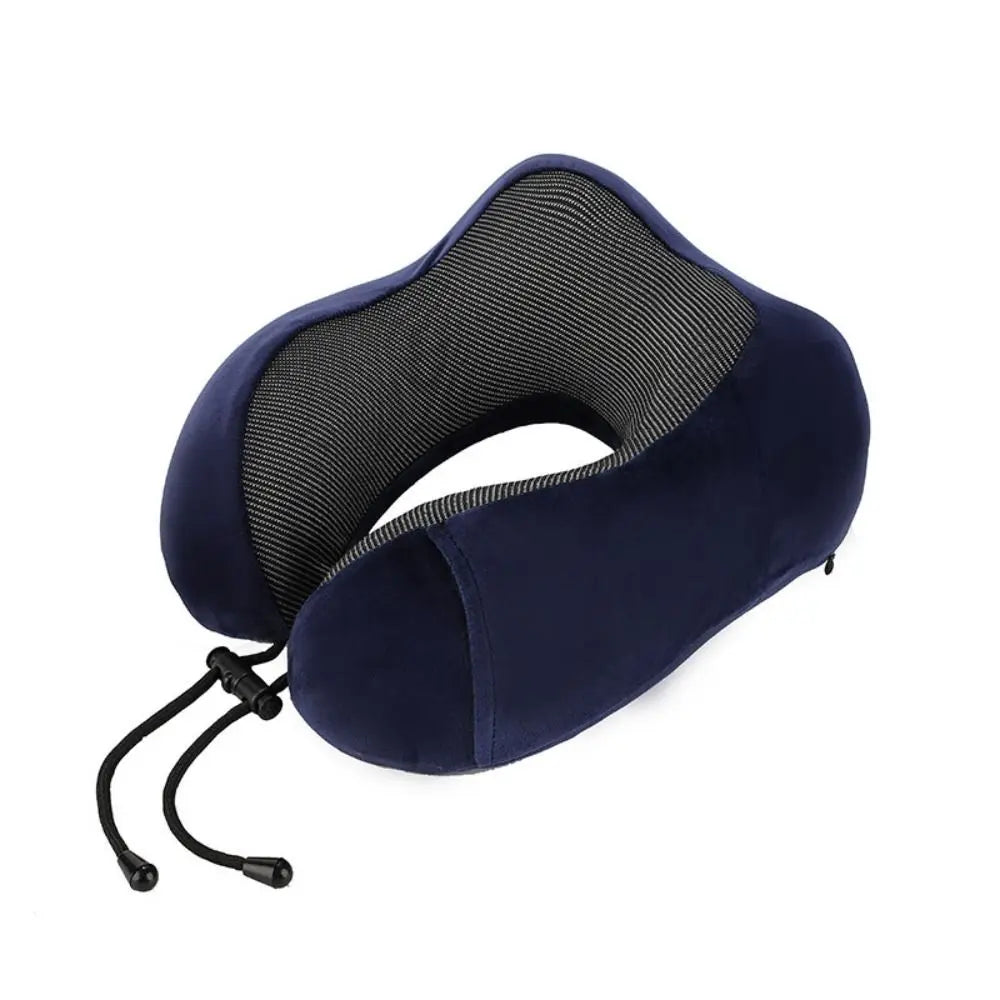 Coussin de voyage en mousse mémoire – Oreiller ergonomique en U pour soutien de la nuque