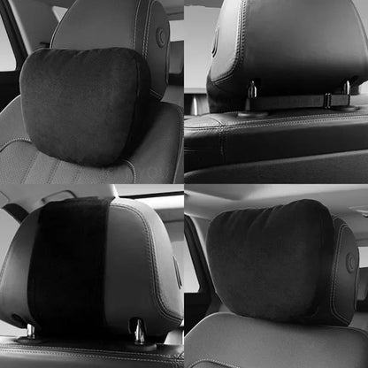 🏷️Coussin de nuque voiture 30x20 cm – Appui-tête doux universel design Maybach en fourrure naturelle