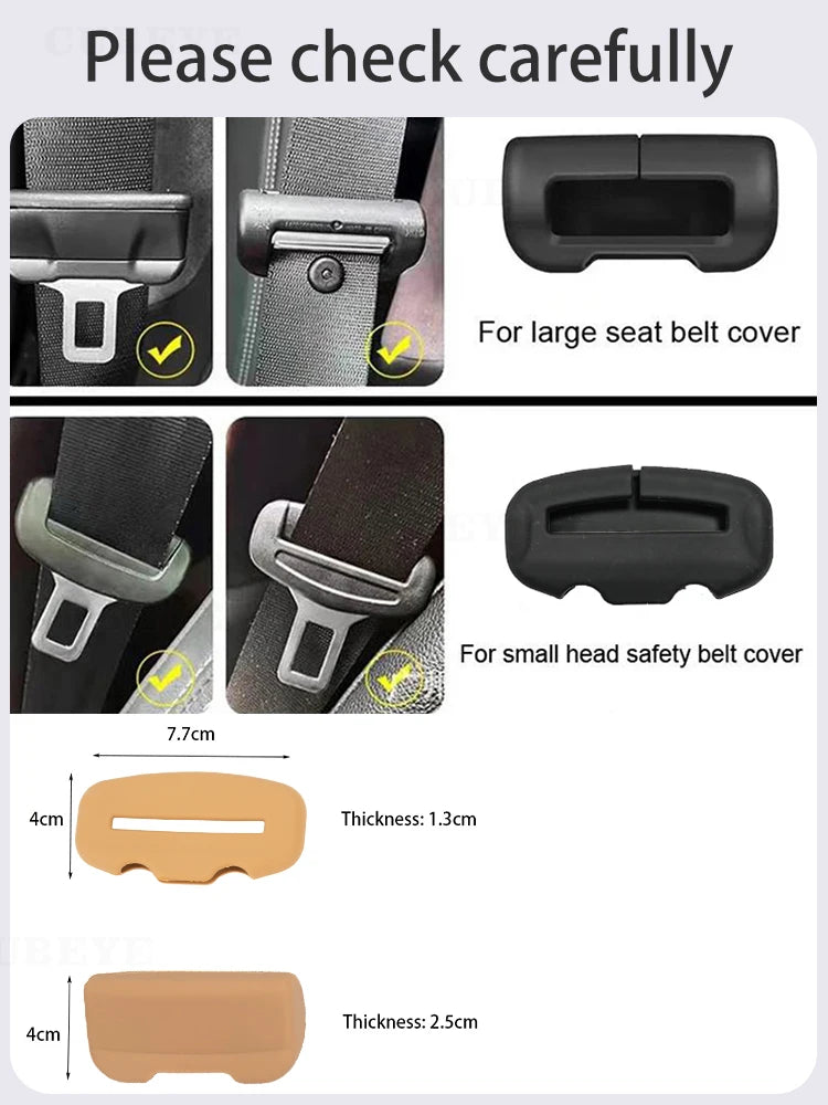 🏷️Housse de protection en silicone anti-rayures pour boucle de ceinture de sécurité, accessoire d'intérieur pour voiture