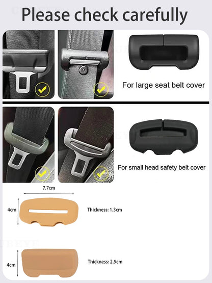 🏷️Housse de protection en silicone anti-rayures pour boucle de ceinture de sécurité, accessoire d'intérieur pour voiture