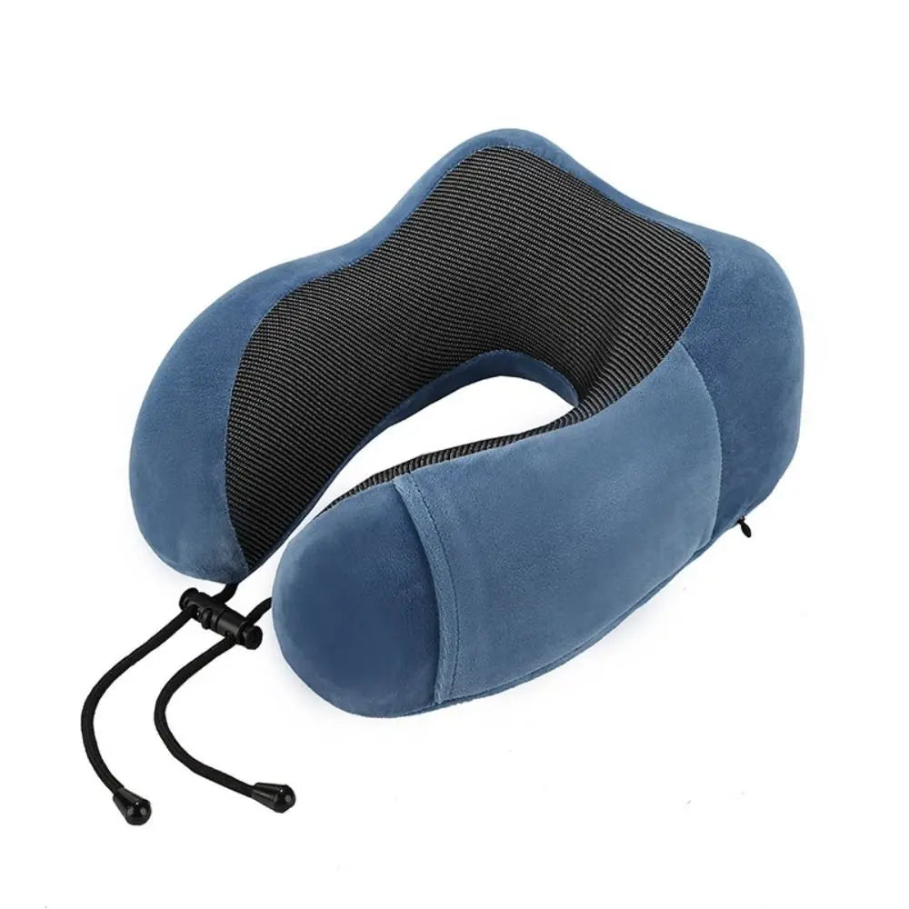 Coussin de voyage en mousse mémoire – Oreiller ergonomique en U pour soutien de la nuque
