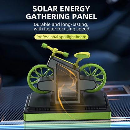 Solar car air fresheners rotating bicycle decoration bike diffuser perfume accessories energy power aroma ornament fragrance fun