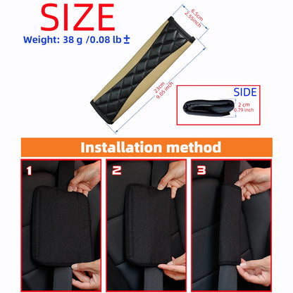 1 Three-dimensional Embroidered Faux Sheepskin Car Supplies Seat Belt Shoulder Cover Comfortable Anti-tightening Safety Belt