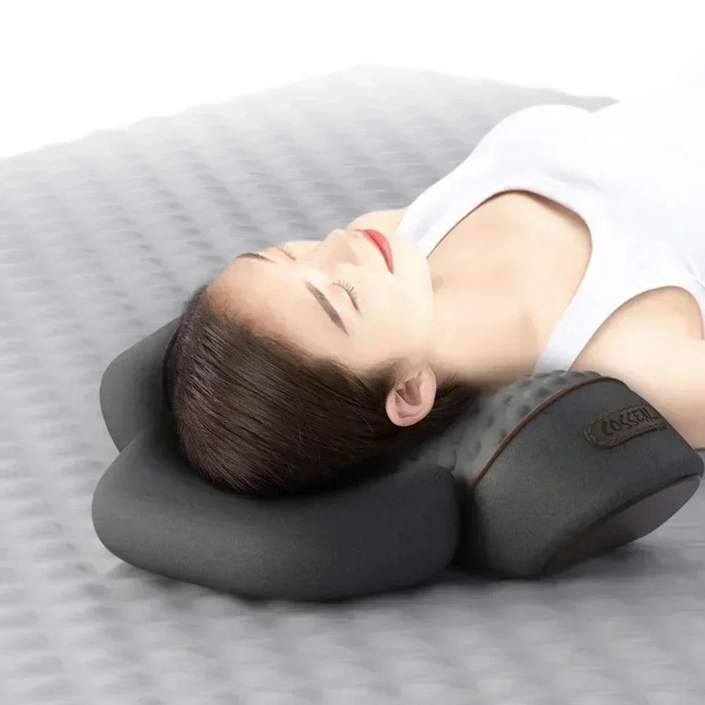Electric Massager Cervical Pillow Hot Compress Vibration Massage Neck Traction Relax Sleeping Pillow Spine Support Normal