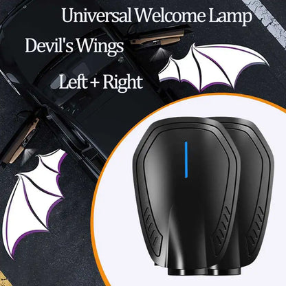 2pcs Angel Wings Devil's Rechargeable Led Car By Laser Projector Wireless Courtesy Lamp For Lacetti