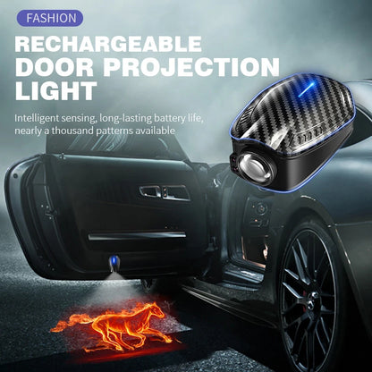 2pcs Angel Wings Devil's Rechargeable Led Car By Laser Projector Wireless Courtesy Lamp For Lacetti