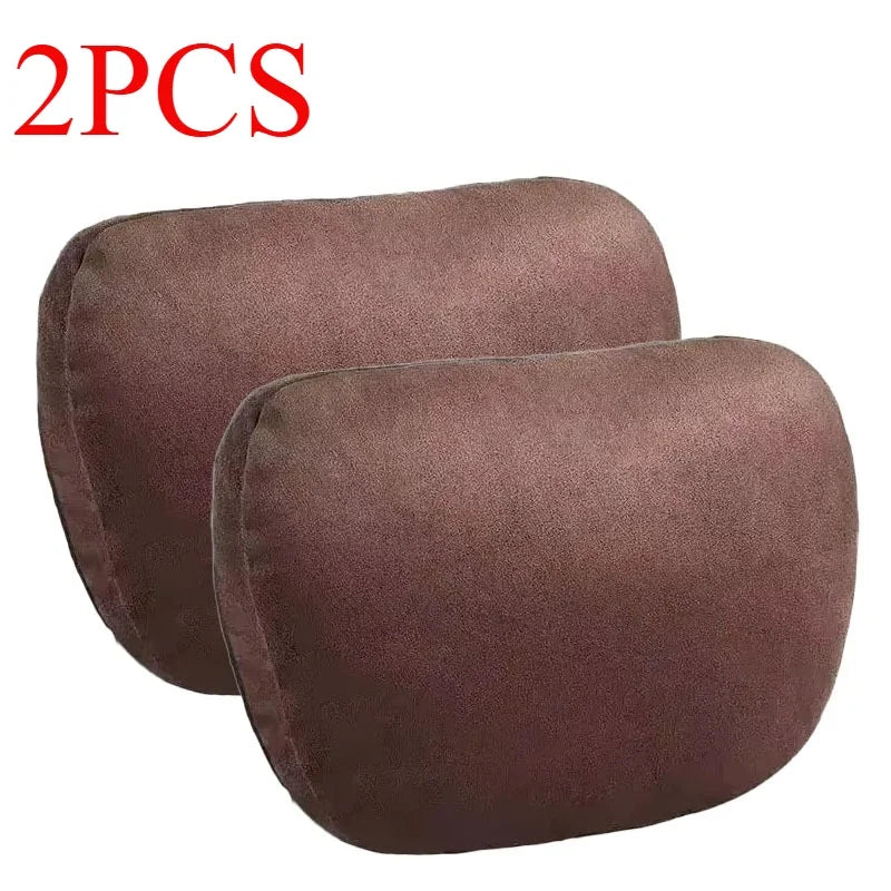 🏷️Coussin Appuie-Tête Voiture Style Maybach – Ultra Doux en Daim, Confort Cervical Universel, 30×20 cm, pour Conduite & Longs Trajets