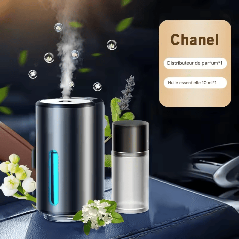 Diffuseur d’Arômes Intelligent pour Voiture – Purificateur d’Air avec Trois Niveaux Réglables & Fonction Humidificateur aux Huiles Essentielles