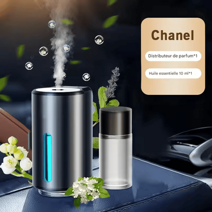 Diffuseur d’Arômes Intelligent pour Voiture – Purificateur d’Air avec Trois Niveaux Réglables & Fonction Humidificateur aux Huiles Essentielles