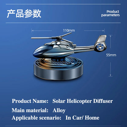Car Air Freshener Solar Helicopter Propeller Rotating Interior Accessories Decoration Perfume Diffuser Auto Flavoring Supplies