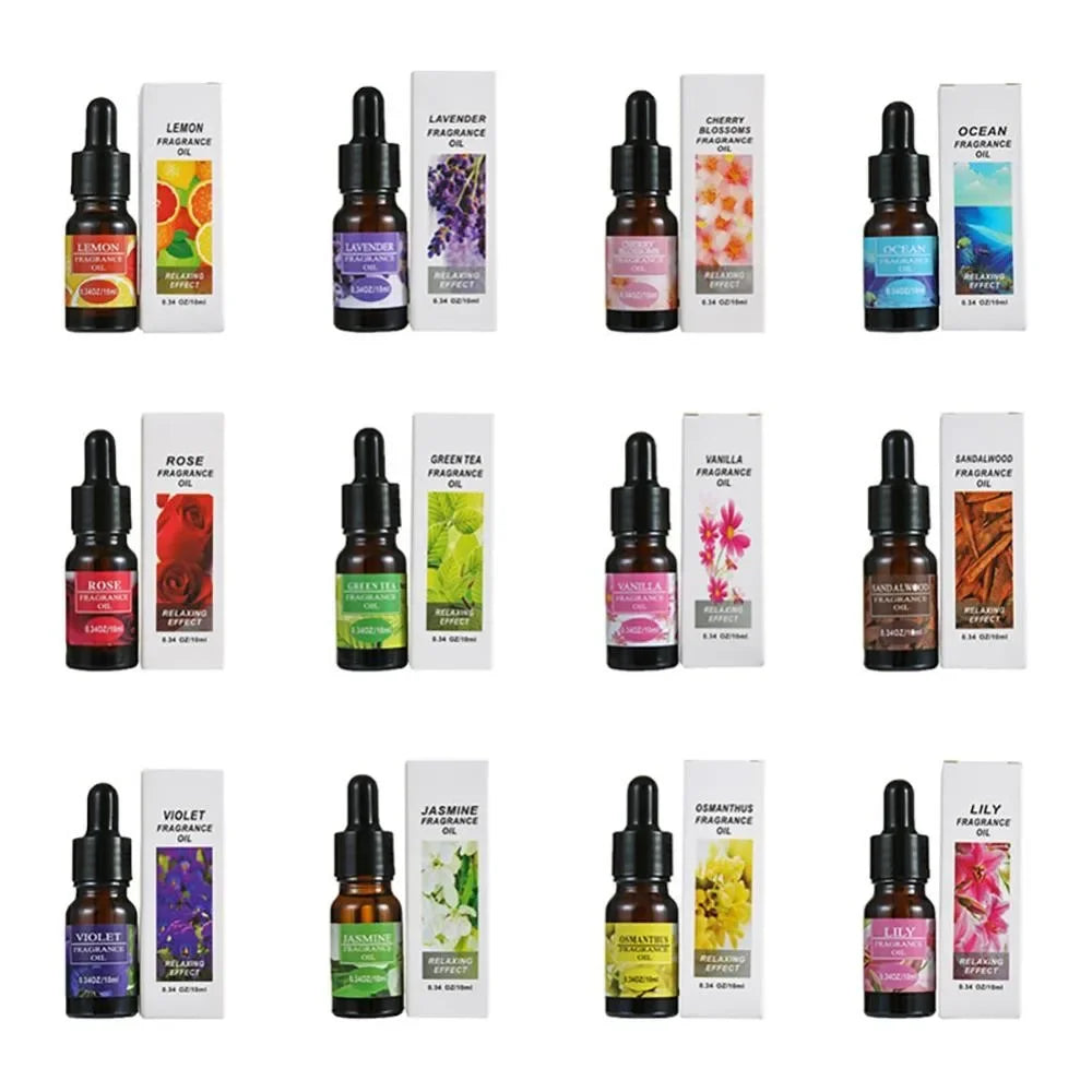 Recharge Huile Essentielle Aromathérapie 10ml – Parfum Voiture/Maison avec Compte-Gouttes | Purifiant Naturel, Non Toxique, Forme Liquide