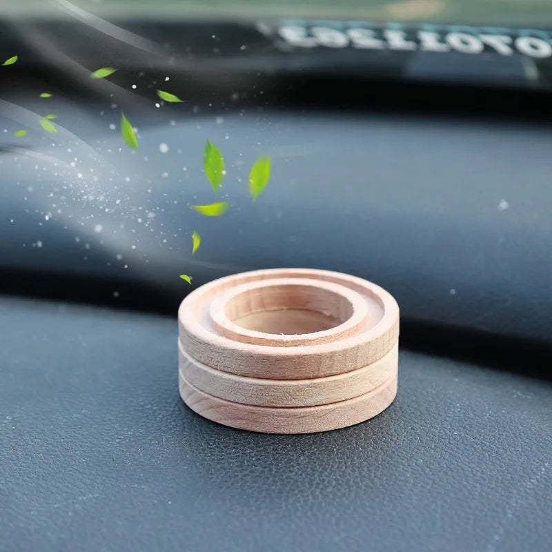 5pcs Car Air Freshener Replacement Beech Wood Chips Tablet Auto Fragrance Perfume Refill Natural Beech for Essional Oils
