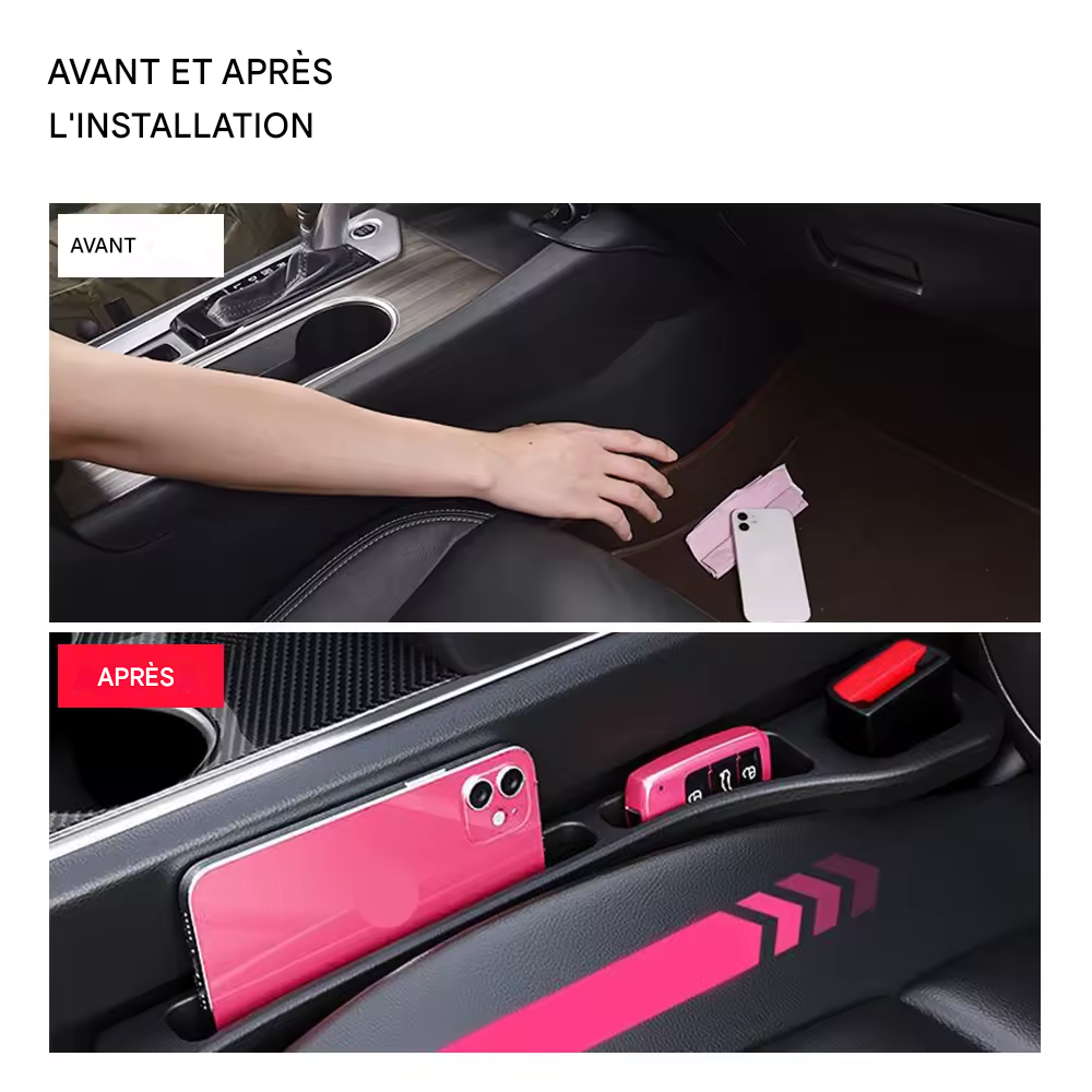 2 Remplisseurs d’Espace entre Sièges – Accessoires Intérieurs de Décoration pour Mercedes W203 W204 W176 W211 W212, etc.