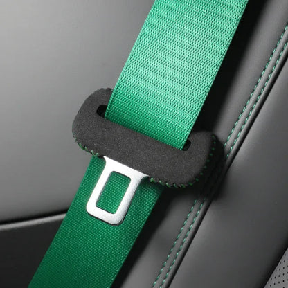 🏷️Couvre-boucle de ceinture de sécurité en daim – Accessoire intérieur auto anti-rayure | Universel, 5 coloris