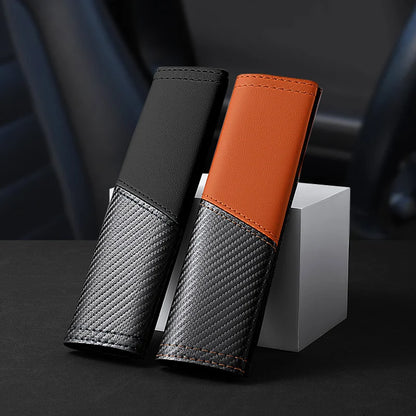 🏷️Lot de 2 Couvre-Ceintures de Sécurité Voiture – Texture Fibre de Carbone, Protection d'Épaule Rembourrée, Accessoire Intérieur Auto Universel
