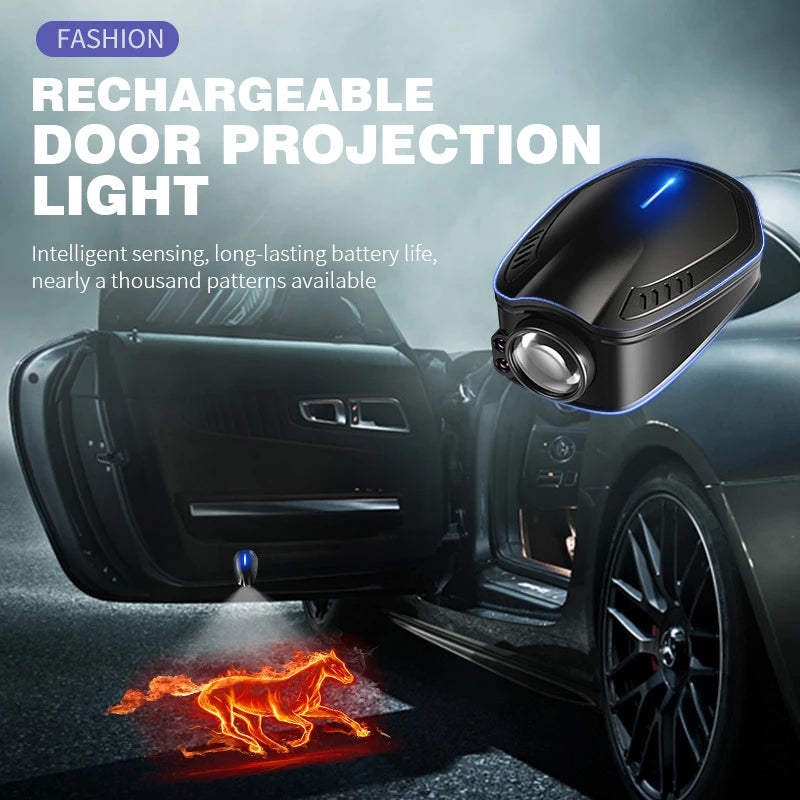 1/2/4PCS Customisable Car Door Welcome Logo Light Car Styling LED Projector Laser Ghost Shadow Lamp Night Lights Car Accessories
