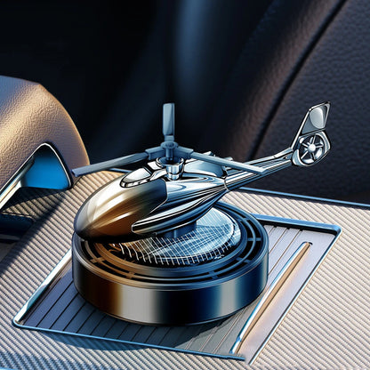 Car Air Freshener Solar Helicopter Propeller Rotating Interior Accessories Decoration Perfume Diffuser Auto Flavoring Supplies
