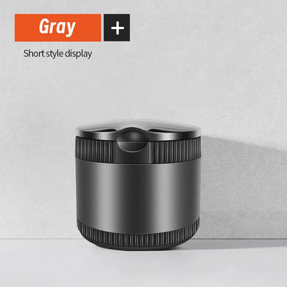 Metal Car Ashtray With Lid LED Light Portable Alloy Stainless Steel Inner Liner High Flame Retardant For Cigars And Cigarettes