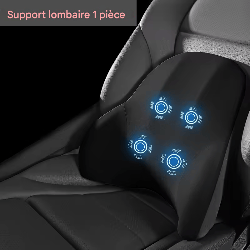 🏷️Coussin Massant Électrique Voiture – Appui-Tête et Soutien Lombaire Vibrant pour Siège Auto, LIVIAUTOLIFE