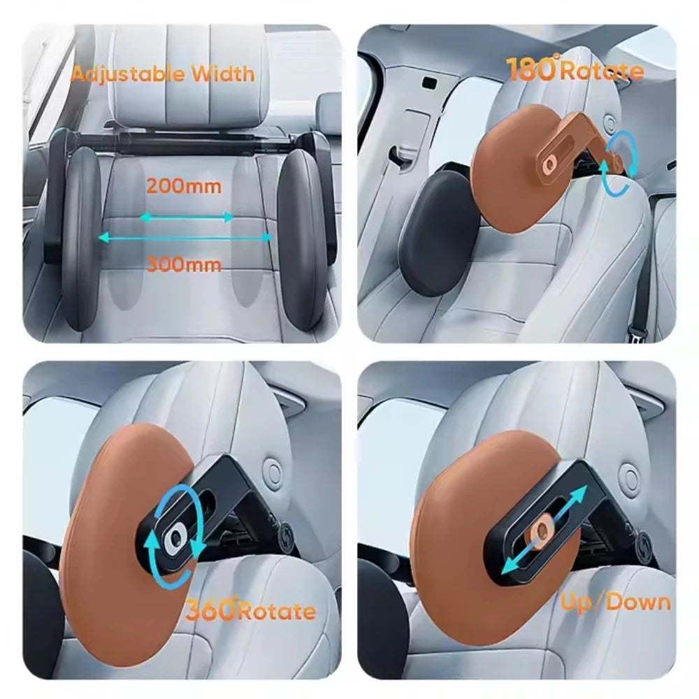 Car Neck Headrest Pillow Cushion Seat Memory Foam Pad Sleep Side Head Telescopic Support on Cervical Spine for Adults Child