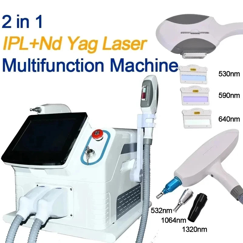 Multifunctional 2 in 1 laser hair removal portable tattoo removal IPL opt hair removal machine diode laser machine