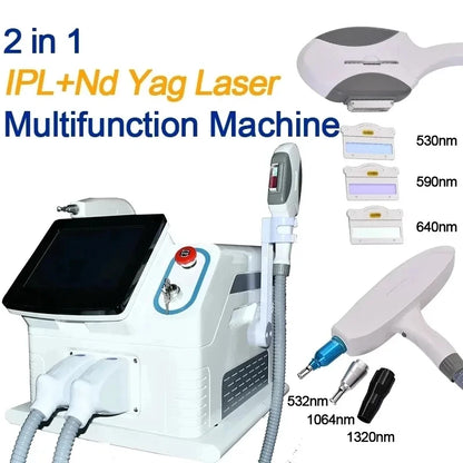Multifunctional 2 in 1 laser hair removal portable tattoo removal IPL opt hair removal machine diode laser machine