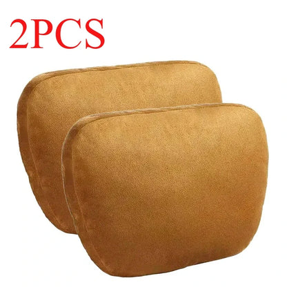 🏷️Coussin Appuie-Tête Voiture Style Maybach – Ultra Doux en Daim, Confort Cervical Universel, 30×20 cm, pour Conduite & Longs Trajets