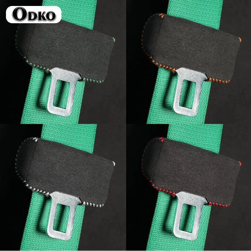 🏷️Couvre-boucle de ceinture de sécurité en daim – Accessoire intérieur auto anti-rayure | Universel, 5 coloris
