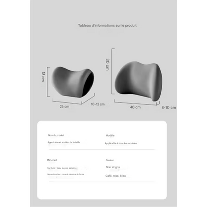 🏷️Coussin de Nuque à Mémoire de Forme – Oreiller Cervical pour Voiture, Train, Avion, Bus ou Maison