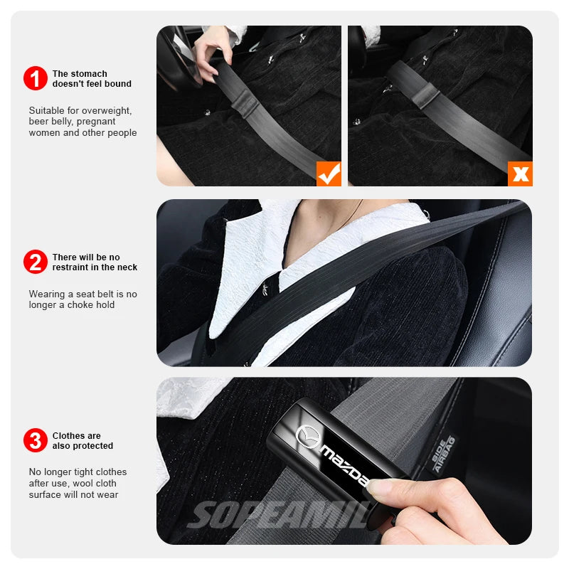 🏷️Accessoire pour ceinture de sécurité – Rembourrage / Clip / Protège-ceinture confort universel