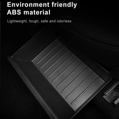 Front Under Seat Storage Box for Tesla Model Y Model X 2020-2024 Accessories Under Seat Storage Box ABS+TPE Double Hidden