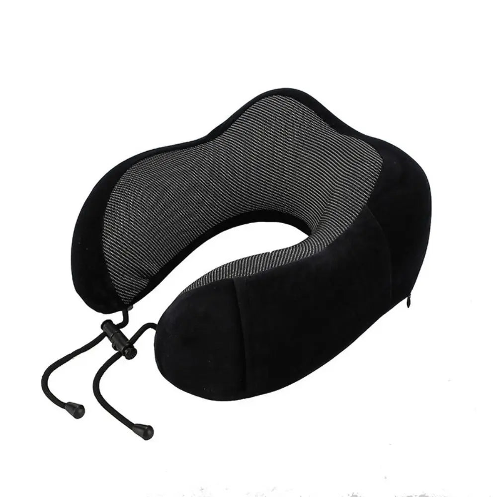 Coussin de voyage en mousse mémoire – Oreiller ergonomique en U pour soutien de la nuque