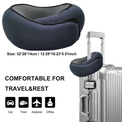 Airplane Pillow Memory Foam Chin Support Pillow Soft Travel Neck Pillow with 360-Degree Head Support for Home Airplanes and Car