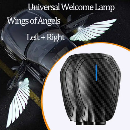 2pcs Angel Wings Devil's Rechargeable Led Car By Laser Projector Wireless Courtesy Lamp For Lacetti