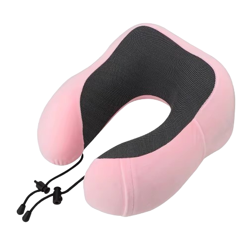 🏷️Coussin de Nuque en Mousse Mémoire – Oreiller Cervical Forme U 100% Coton pour Voyage & Repos