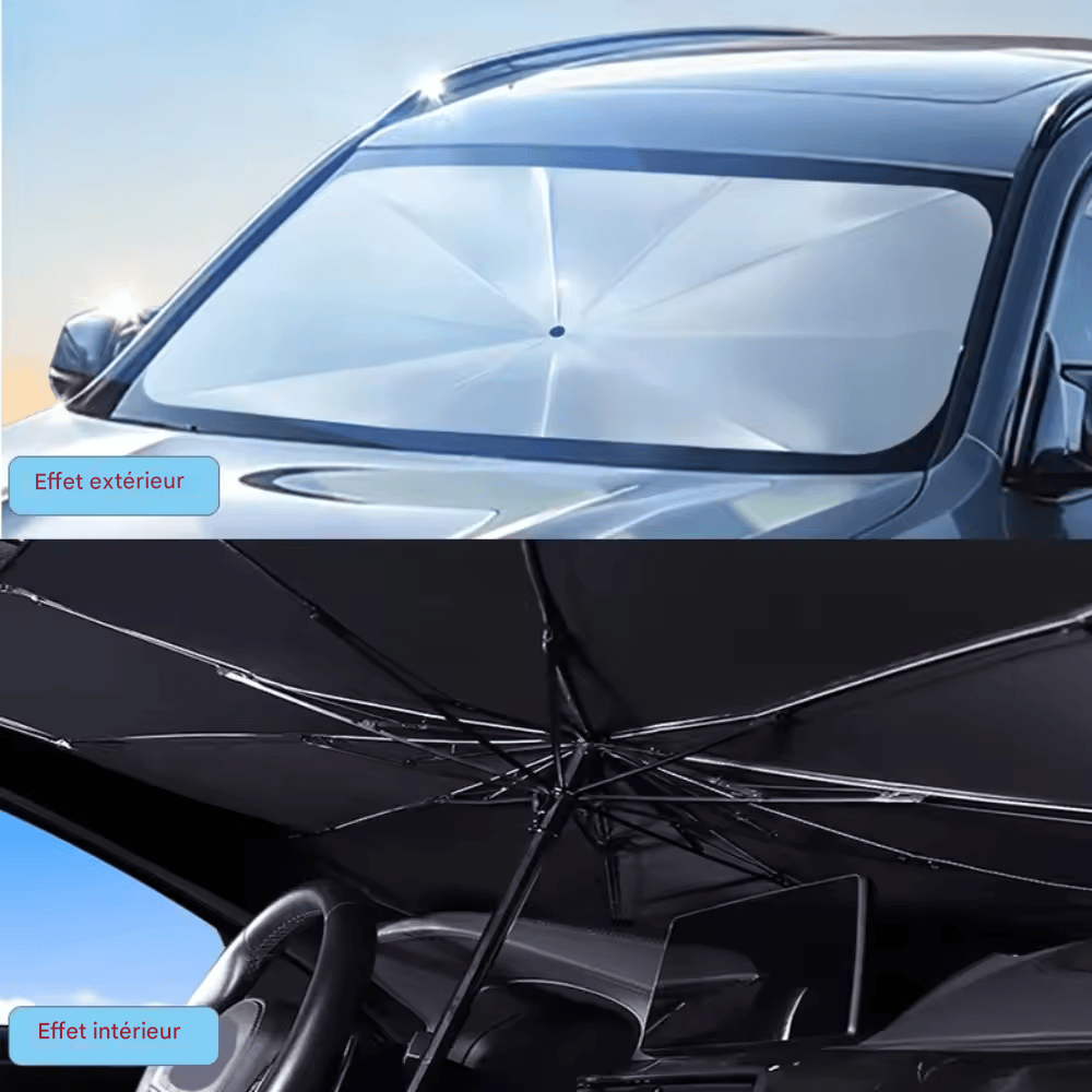 🏷️Pare-soleil Parapluie pour Voiture – Protection Intérieure Pare-Brise Été Anti-UV, Anti-Chaleur, Pliable et Universel