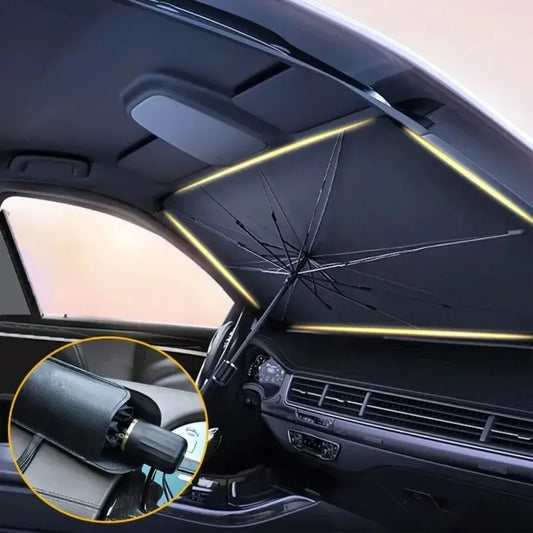🏷️Pare-soleil Parapluie pour Voiture – Protection Intérieure Pare-Brise Été Anti-UV, Anti-Chaleur, Pliable et Universel