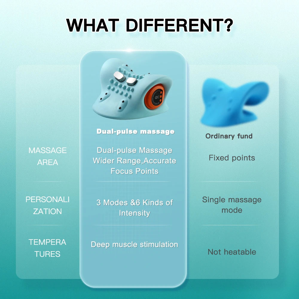 EMS Electric Neck Massager Cervical Point Massage Pillow Massager Relax Pillow Sleep Hot Compress Neck Care Massage Pain Relief