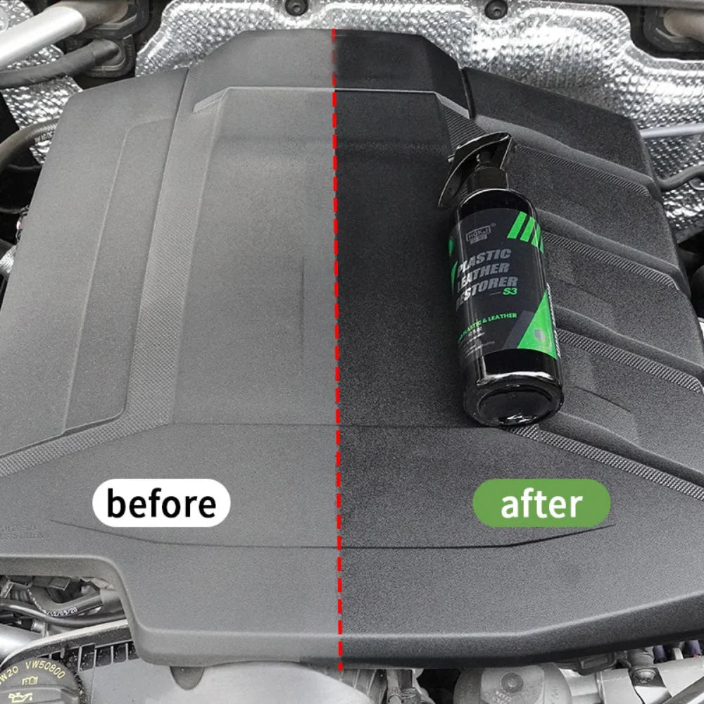 300ML Car Interior Plastic Restorer Liquid Leather Seat Spray Restoration Coat Wax Car Care Product Plastics Renovator HGKJ S3