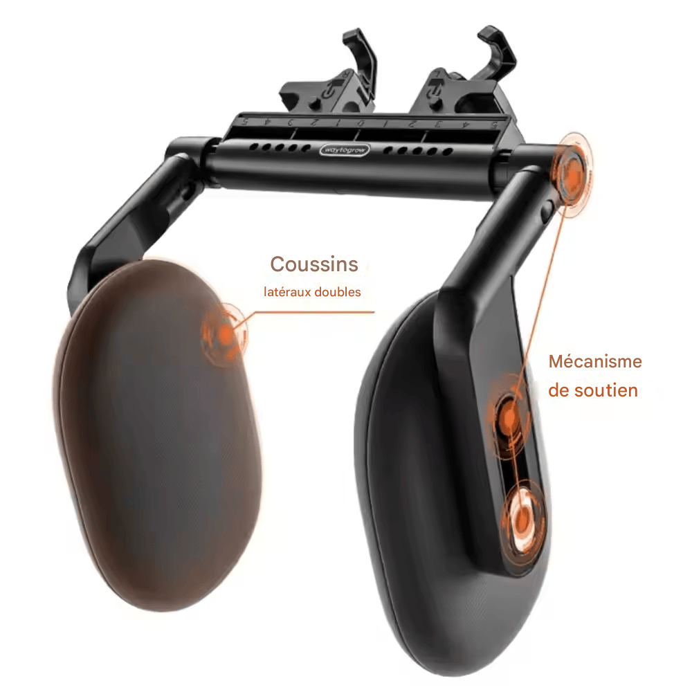 🏷️Oreiller de Repos Latéral pour Voiture – Coussin Cervical à Mémoire de Forme avec Support Télescopique pour Adultes et Enfants