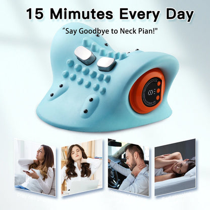 EMS Electric Neck Massager Cervical Point Massage Pillow Massager Relax Pillow Sleep Hot Compress Neck Care Massage Pain Relief
