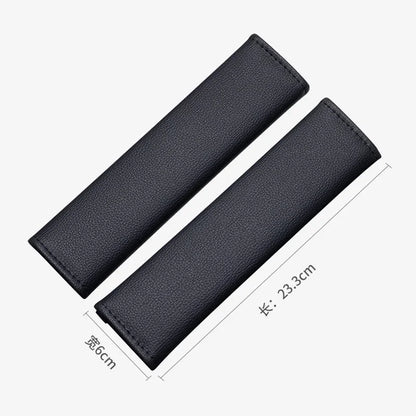 2Pcs Carbon Fiber Car Seat Belt PU Leather Safety Belt Shoulder Cover Breathable Protection Seat Belt Padding Pad Auto Interior